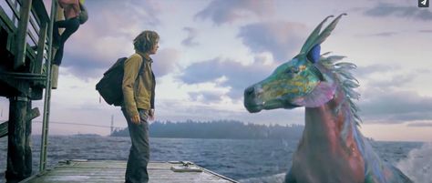 Percy Jackson And The Sea Of Monsters Aesthetic, Hippocampus Tattoo, Hippocampus Aesthetic, Percy Jackson Hippocampus, Facial Shapes, Hippopotamus Monster, Sea Of Monsters, Feature Film, Percy Jackson