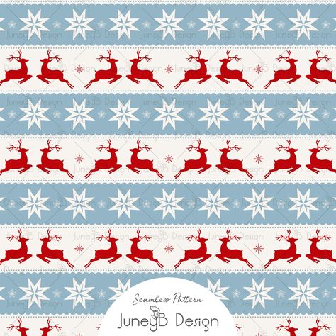 Nordic Christmas Pattern | Fair Isle Sweater Seamless Pattern File | Reindeer and Snowflakes Repeat Pattern |  Nordic Star Pattern Nordic Star, Fair Isle Pullover, Surface Patterns, Nordic Christmas, Hand Drawn Pattern, Fair Isle Sweater, Repeat Pattern, Star Pattern, Christmas Fabric