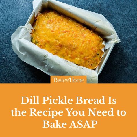 Calling all pickle lovers! This dill pickle bread has a hint of crisp pickle flavor in every bite! 🔗 Click the link in our bio for the full recipe. ⁠ ⁠ ⁠ #breadbaking #breadmaking #breadrecipe #breadrecipes #dillpickles #tasteofhome Dill Pickle Bread, Pickle Bread, Breaking Bread, Dill Pickle, Bread Rolls, Taste Of Home, How To Make Bread, Bread Baking, Bread Recipes