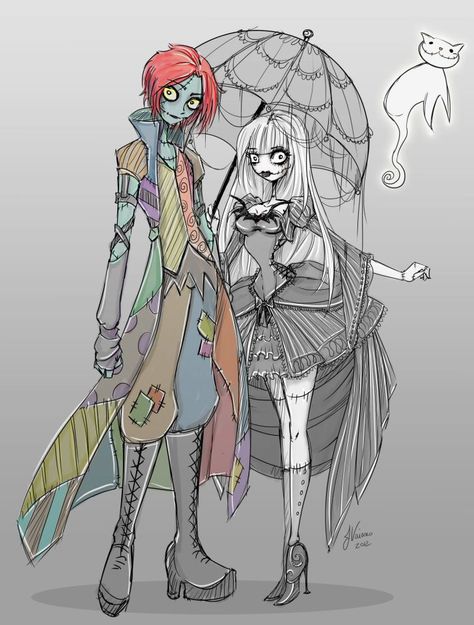 Rule 63 Jack and Sally Tim Burton Art, Tim Burton Movie, Disney Cosplay, Jack And Sally, Lilo Stitch, Second Story, Zootopia, Tarzan, Disney And Dreamworks