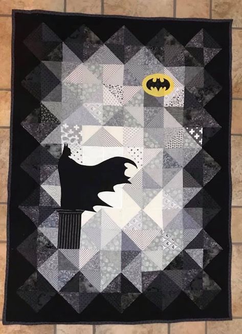 Batman Quilt Pattern, Geek Quilt, Batman Quilt, Superhero Quilt, Quilt Frame, Quilt Animals, Judy Niemeyer Quilts, Judy Niemeyer, Quilting Frames