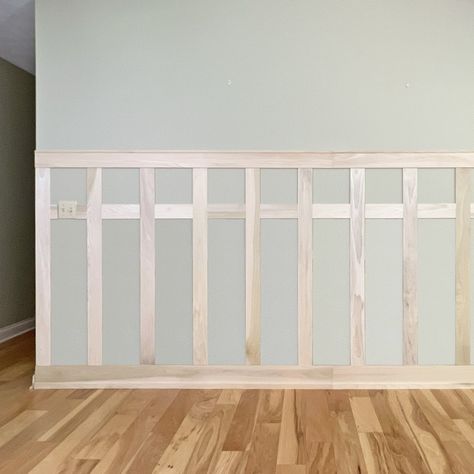 Board and Batten Wainscoting Kit - Etsy Board And Batten Playroom, Wood Detail On Walls, Batten Board Walls, Waynes Coating Ideas, Board And Batten Entryway, Board And Batten Wainscoting, Waynes Coating, Board And Batten Accent Wall, Stairs Trim