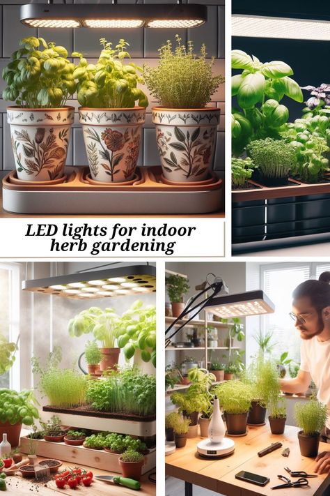 Find out everything you need to know about LED indoor herb garden lighting in this three part series on the Green Fingers blog Grow Light Herb Garden, Easy Herbs To Grow, Growing Herbs Indoors, Herb Garden Kit, Indoor Herb, Herb Gardens, Indoor Herb Garden, Diy Gardening, Herbs Indoors