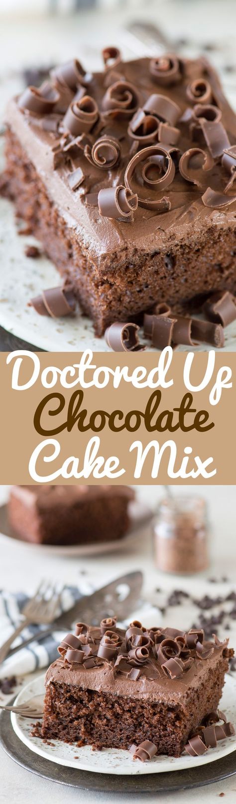 This is hands down our favorite doctored up chocolate cake mix recipe!! Doesn’t use pudding or coffee which is great. Always get tons of compliments on it!