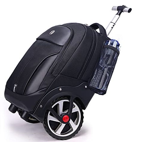 Rolling Backpack, Waterproof Backpack with Wheels for Business, College Student and Travel Commuter, Carry on Backpac... Carry On Backpack, Rolling Backpack, Backpack With Wheels, Trolley Bags, Luggage Backpack, Big Wheel, Waterproof Backpack, Carry On Luggage, College Student