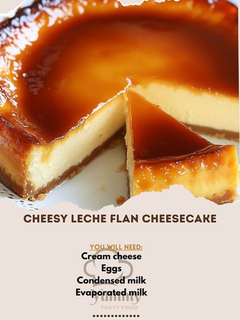 Flan Cheesecake, Cream Cheese Flan, Cheesecake Ingredients, Cream Cheese Eggs, Rich Desserts, Caramelized Sugar, Baking Recipe, Pinoy Food, Cream Cheese Recipes