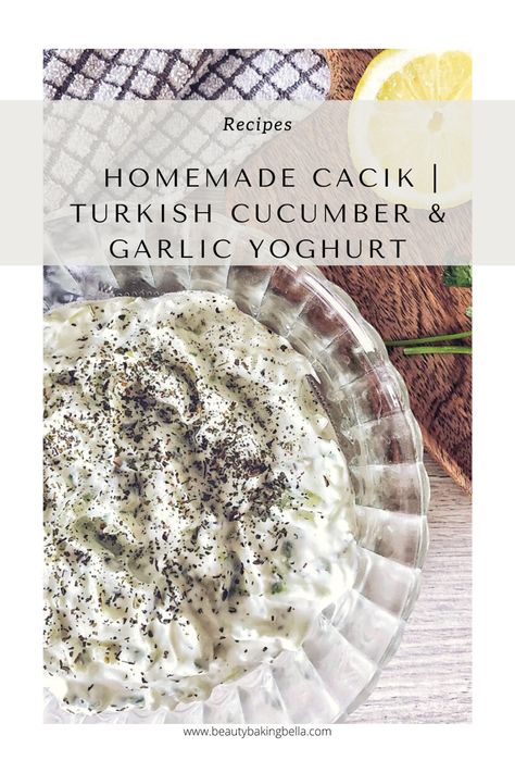 Cucumber Yogurt Dip, Turkish Meze, Halloumi Skewers, Cucumber Dip Recipe, Yogurt Dips, Turkish Yogurt, Mint Yogurt Sauce, Cucumber Yogurt, Mint Yogurt