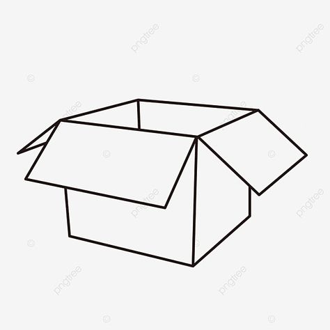 Cube Tattoo, Box Outline, Thema Dozen, Onion Benefits, Box Drawing, Box Clipart, Outline Images, Black And White Cartoon, Picture Boxes