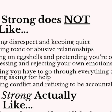 Yvonne | Relationship Coach | MFT student on Instagram: "Drop a 🖤 if this post speaks to you.. 

Many times we think being strong is suppressing our emotions, not showing others how things affect us or avoiding to cry.. 

Strenght is not hiding who you are or being disconnected to your inner world, or pretending to be something you are not..

Strenght is being vulnerable, while not letting people take advantage of you.. It is protecting yourself against people who don't have your best interest.. It is also allowing yourself to fail and pick yourself back up.. 

Being able to accept yourself; your strenghts, your weaknesses and your flaws.. it is being yourself unapologetically..

Crying is not a sign of weakness, it is a sign of strenght and it is being vulnerable.. It is a way to heal yo Being Vulnerable, Accept Yourself, Protecting Yourself, Being Yourself, Inner World, Relationship Coach, Narcissism, Healing, Let It Be