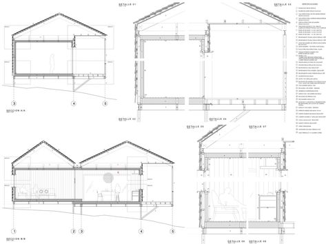 Gallery of Hats House / SAA arquitectura + territorio - 21 Sip House, Prefabricated Homes, Sips Panels, Architectural Section, Prefabricated Houses, Detailed Plans, Detailed Drawings, House Floor Plans, High Performance