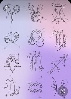 Zodiac Animal Tattoos, Horoscope Tattoos, Pisces Tattoos, Aries Tattoo, Tattoo Templates, Zodiac Tattoos, Cute Little Tattoos, Tatuaje A Color, Zodiac Tattoo