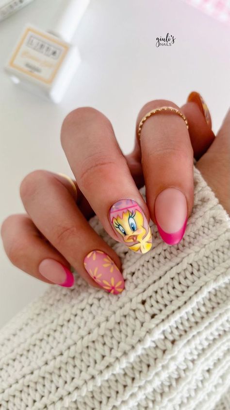 Disney Acrylic Nails, Girls Nail Designs, Cartoon Nails, Nails 2017, Unghie Nail Art, Wow Nails, Sassy Nails, Gel Polish Nail Art, Cute Spring Nails