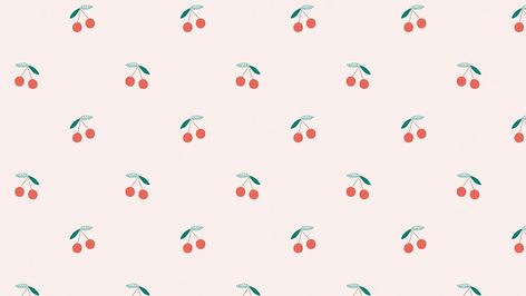 Cherry fruit pattern pastel background | premium image by rawpixel.com / marinemynt Cherry Wallpaper Desktop, Cherry Macbook Wallpaper, Fruit Desktop Wallpaper, Cherry Wallpaper Laptop, Wallpaper Fruit, Cherry Wallpaper, Cute Desktop, Ipad Aesthetic, Cute Laptop Wallpaper