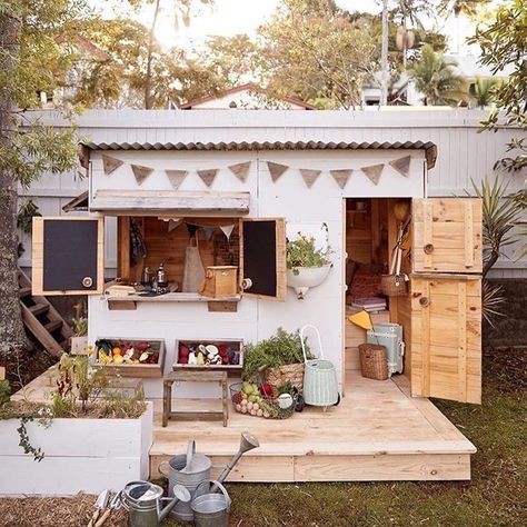 Cubby House Ideas, Kids Cubby Houses, Miles Baby, Kids Cubbies, Nursery Reveal, Monochrome Nursery, Wendy House, Cubby House, Kids Outdoor Play