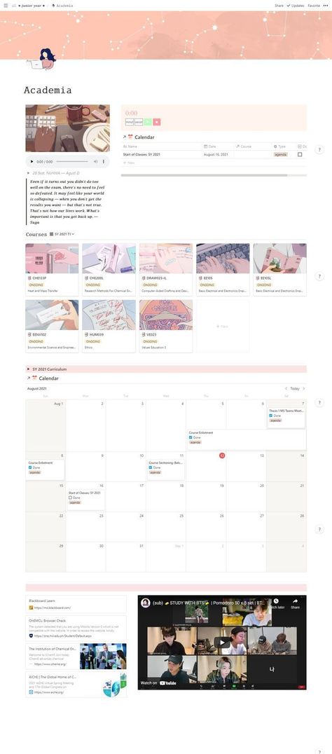 Notion School Dashboard Template notionworksp Notion Gamification, Notion School Dashboard, School Dashboard, School To Do List Printable, Notion School, School Notion, Study Planner Free, Notion Ideas, Life Planner Organization