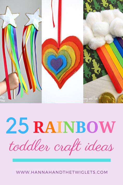 Rainbow Craft Ideas, Easy Rainbow Craft, Toddler Craft Ideas, Rainbow Crafts Preschool, Rainy Day Ideas, Animal Crafts Preschool, Craft Activities For Toddlers, Sparkle Crafts, Spring Crafts Preschool