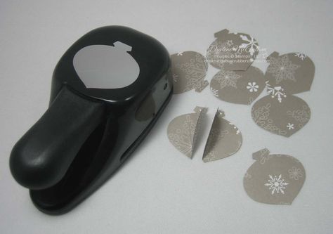 Stampin' Up! Ornament Punch Stampin Up Ornament Punch, Christmas Crafts Diy Decoration, Scrapbook Pictures, Paper Christmas Ornaments, Ornament Card, Paper Punch, Circle Punch, Crafts With Pictures, Punch Art