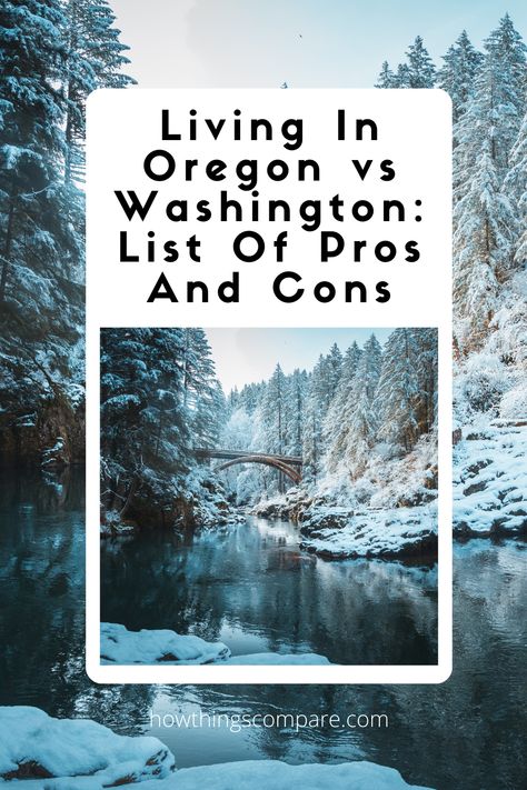 Planning a move to Oregon or Washington? Before you go, check out our list of pros and cons! Moving To Oregon, Living In Oregon, Moving To Washington State, Manifest Board, Living In Washington State, Planning A Move, Oregon Hikes, Oregon Living, Portland City