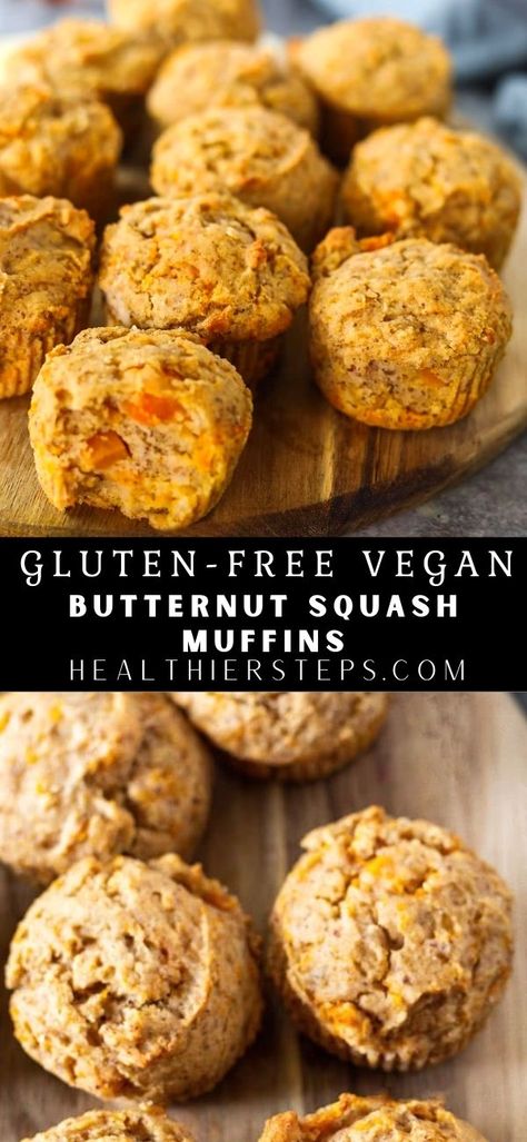 Gluten Free Butternut Squash Bread, Butternut Bakery Gluten Free, Gluten Free Squash Muffins, Butternut Squash Muffins Gluten Free, Vegan Gluten Free Pumpkin Muffins, Vegan Gf Pumpkin Muffins, Butternut Squash Cookies, Butternut Squash Dessert, Butternut Squash Breakfast