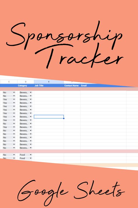 Editable Sponsorship Tracker to help you stay organized. The win is in the follow-up! Keep track of your leads! Tracking Template, Tracker Template, Planner Templates, Keep Track, Stay Organized, Planner Template, Track, The Unit