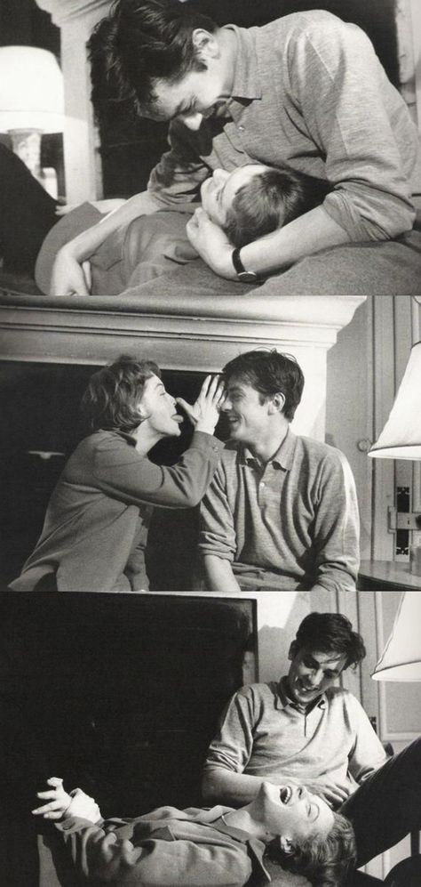 They met on the set of "Christine" (1958), felt in love and she moved with him to Paris. Schneider became engaged to Delon in 1959. They never got married though, they were always delaying it. Delon broke up with her in 1964, breaking her heart. They continued starring in films together, like La Piscine (The Swimming Pool) (1968). Old Fashioned Love, Vintage Couples, Romy Schneider, The Love Club, Alain Delon, Old Love, Couple Aesthetic, Hopeless Romantic, Vintage Love