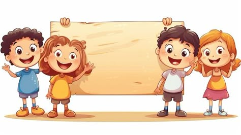 Cartoon Pictures For Kids, Happiness Background, Teachers Illustration, Dream Photos, Funny Stick Figures, Rainbow Cartoon, Blank Banner, School Frame, Dream Pictures