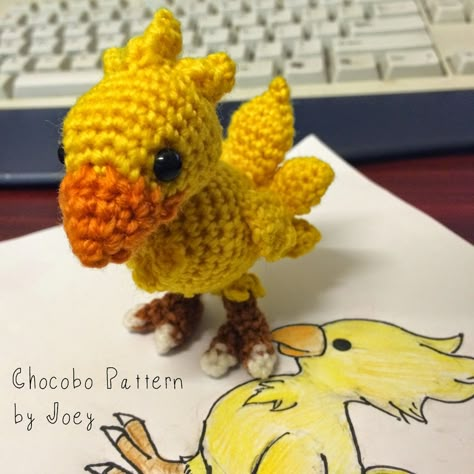 This post has hit 12k hits since published (29/12/2014)! Thanks for all the interest people! It's currently Dec 2016, and I am finally maki... Chocobo Crochet, Final Fantasy Crochet, Chibi Pikachu, Fantasy Crochet, Geeky Craft, Crochet Pokemon, Geek Crafts, Crochet Birds, Pola Amigurumi