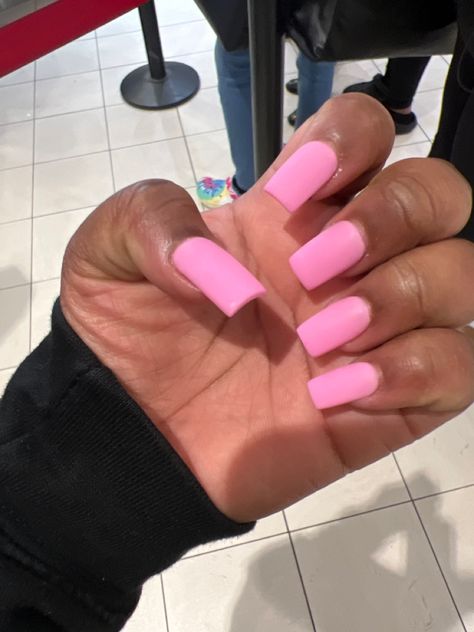 Pink Dip Powder Nails Square, Pink Dip Powder Nails, Pink Powder Nails, Matte Pink, Dip Powder Nails, Dip Powder, Dipped Nails, Pink Acrylic Nails, Powder Nails