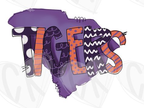 Tiger Team, Football Cheer, Team Spirit, Create T Shirt, Design Files, South Carolina, True Colors, Color Me, Football