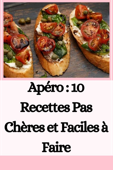 Apéro : 10 Recettes Pas Chères et Faciles à Faire Tapas, Sandwiches, Food And Drink, Thermomix