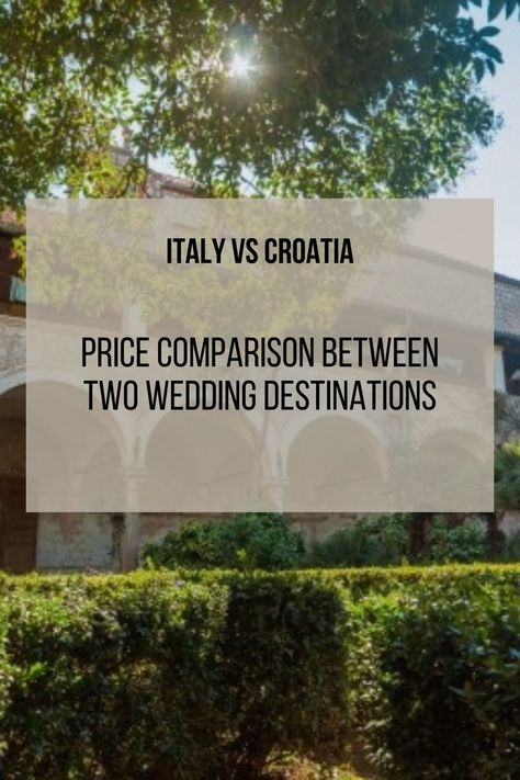 Read more about price comparisons for luxury destination weddings between Italy and Croatia Croatian Wedding, Croatia Wedding, Destination Wedding Italy, Luxury Destination Wedding, Destination Wedding Planning, Wedding Costs, Second Weddings, Italy Wedding, Destination Weddings