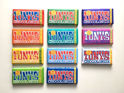 Tony's Chocolonely (part 2) - We Made This Tonys Chocolate, Tony’s Chocolate, Chocolate Branding Packaging, Chocolate Branding, Chocolate Candy Brands, Chocolate Bar Design, Candy Factory, Packaging Design Trends, Big Chocolate