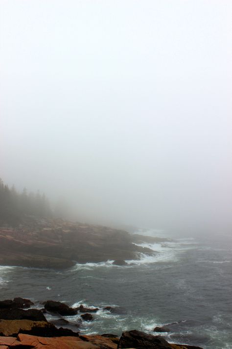 Nautical Aesthetic, Dark Naturalism, Rocky Coast, Mount Desert Island, National Park Photos, Magic Aesthetic, Foggy Morning, Desert Island, Travel Outdoors