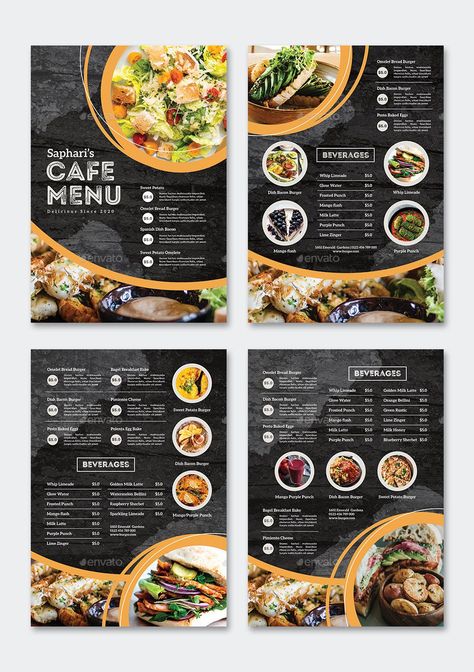 Restaurant Content, Resturant Menu, Restaurant Menu Card, Thai Food Menu, Restaurants Design, Menu Sans Gluten, Resto Bar, Sweet Potato Dishes, Menu Pdf