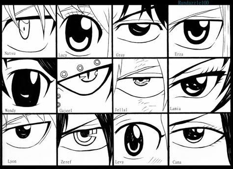 And some people say every anime eye is the same.... (｡-_-｡) Fairy Tail Drawing, How To Draw Anime Eyes, Fairy Tail Love, Fairy Drawings, Fairy Tail Guild, Fairy Tail Characters, Fairy Tail Art, Fairy Tail Ships, Draw Anime