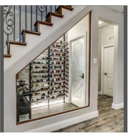 Under Stairs Wine Cellar, Room Under Stairs, Closet Under Stairs, Wine Closet, Staircase Storage, Home Wine Cellars, Wine Cellar Design, Under The Stairs, Cellar Design