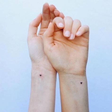 Tattoo Idea For Twins, Minimalist Twin Tattoo, Simple Twin Tattoos, Small Tattoos For Twins, Sister Sign Tattoo, Minimalistic Sibling Tattoos, Tattoo Twins Sister, Fraternal Twin Tattoos, Matching Twin Sister Tattoos