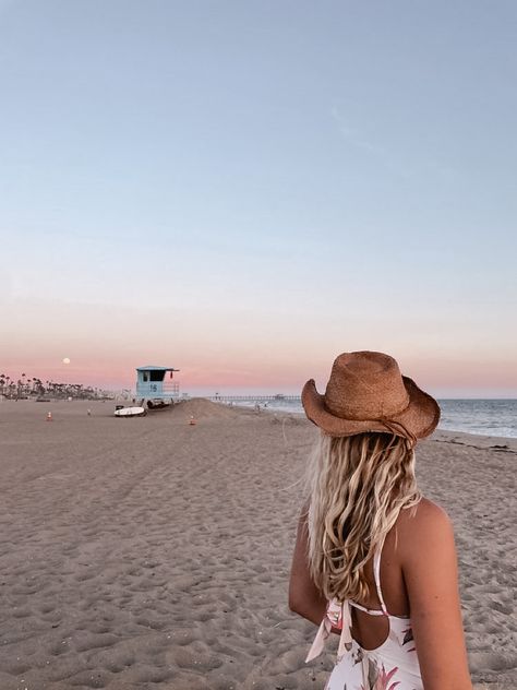 Coastal cowgirl | cowboy hat Surfing Cowgirl, Coastal Cowboy, Coastal Cowgirl, Cowboy Hat At The Beach, Beach Cowboy Hat, Cowboy Hat Instagram, Cowboy Hat With Bikinis, Cowgirl Hat At Beach, Lake Birthday Party