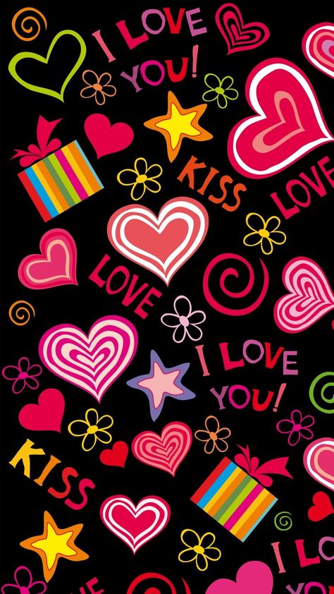 Muchas cosas en un fondo de pantalla Valentine's Day Wallpaper, Kiss Wallpaper, Images Pop Art, Sweet Picture, Look Wallpaper, I Love You Pictures, Love You Images, Valentines Wallpaper, Sweet Pic