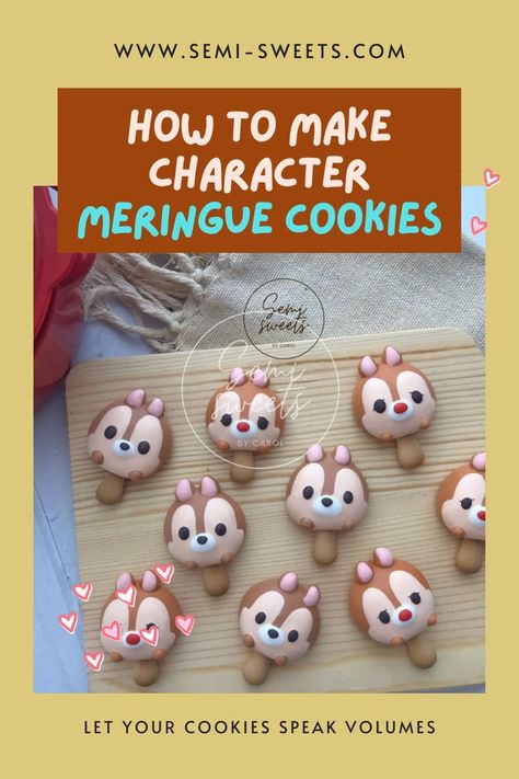 Meringue Cookies Animals, Marshmallow Animals Recipe, Meringue Cookies Design, Mirangue Recipe, Meringue Animals, Cute Meringue Cookies, Marshmallow Animals, Meringue Ideas, Cookies Meringue