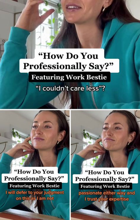 How-To-Professionally-Say-Tiktok How To Say Things Professionally, How To Say Professionally, How Do You Professionally Say, Professional Responses, How To Professionally Say, Professional Ways To Say Things, Work Etiquette, Business Writing Skills, Funny Emails