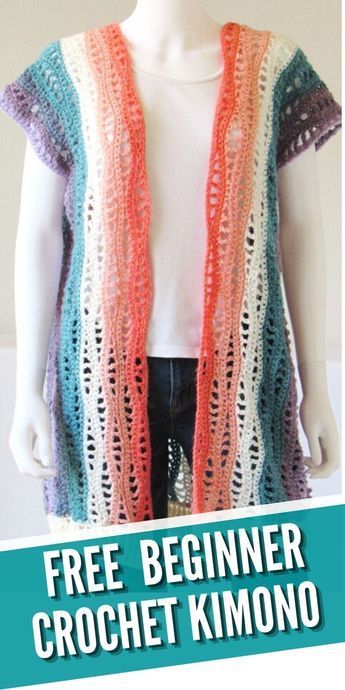 Crochet Kimono Outfit, Kimono Pattern Free, Crochet Vest Patterns, Crochet Vest Outfit, Crochet Kimono Pattern, Lacy Cardigan, Crochet Vest Pattern Free, Kimono Crochet, Vest Patterns