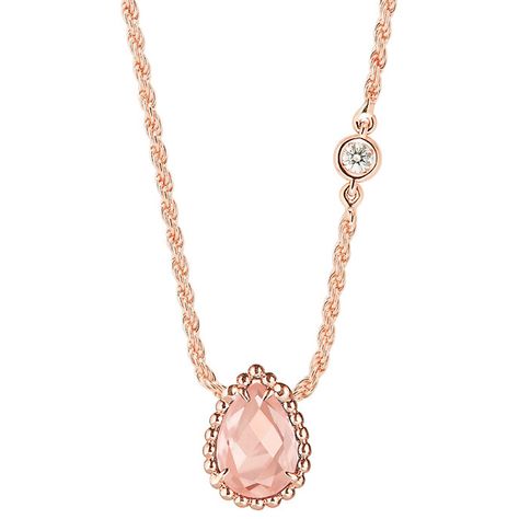 Boucheron Serpent Boheme pendant Summer Campaign, Go Pink, Pink Cotton Candy, Rose Lights, Pink Quartz, Pendant Set, 18k Rose Gold, Pink And Gold, Round Diamonds