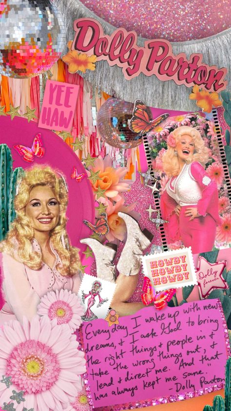 Dolly Parton Dolly Parton Screensaver, Dolly Parton Color Palette, Dolly Parton Room Ideas, Dolly Parton Wreath, Dolly Parton Barbie, Dolly Parton Phone Wallpaper, Dolly Wallpaper Iphone, Dolly Parton Aesthetic Pink, Pink Dolly Parton Aesthetic