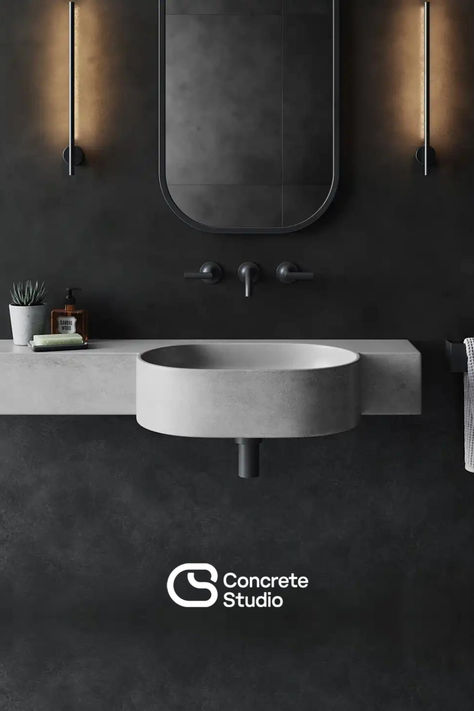 Bold, sleek, and modern - the Kaarla Semi-Recessed basin brings a touch of sophistication to your bathroom sanctuary. Its large oval basin and soft contours offer both style and functionality. Wall-mounted, making it perfect for bathrooms where space is premium. Shop now, and take your bathroom to the next level. Basin Area Design, Concrete Studio, Bathroom Sanctuary, Semi Recessed Basin, Space Saving Design, Concrete Basin, Makkah, Space Saving, Wall Mount