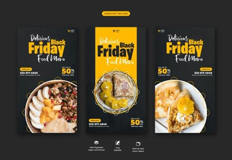 Special offer black friday instagram and... | Free Psd #Freepik #freepsd #banner Food Standee Design Creative, Fridays Restaurant, Bio Food, Black Friday Sale Banner, Black Friday Design, Restaurant Poster, Food Banner, Instagram Banner, Breakfast Restaurants