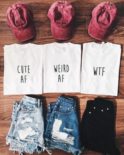 Matching Hoodies For 3 Best Friends, Bestie Shirts For 3, Best Friend Shirts For 3 Bff, Group Tshirt Ideas Friends, 3 Best Friends Shirts, Bestie Clothes, Bff Outfits Matching, Best Friend Matching Shirts, Best Friend Hoodies