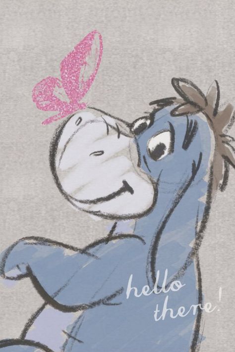 Eeyore Sketch - Hello There Card
Send your friends and loved ones this sweet Winnie the Pooh card to let them know they're in your thoughts and in your heart! Eeyore Sketch, Eeyore Quotes, Winnie The Pooh Drawing, Zen Tangles, Winnie The Pooh Pictures, Baby Motiv, Dibujos Cute, Pooh Bear, Animal Skulls