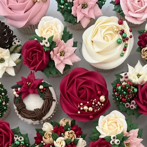 Kerry’s Bouqcakes on Instagram: "Are you dreaming of a pink Christmas? 🎼🎵" Pink Christmas Cupcakes, Dreaming Of A Pink Christmas, A Pink Christmas, Cupcake Bouquet, Christmas Cupcakes, December 12, Pink Christmas, Red Christmas, Dreaming Of You