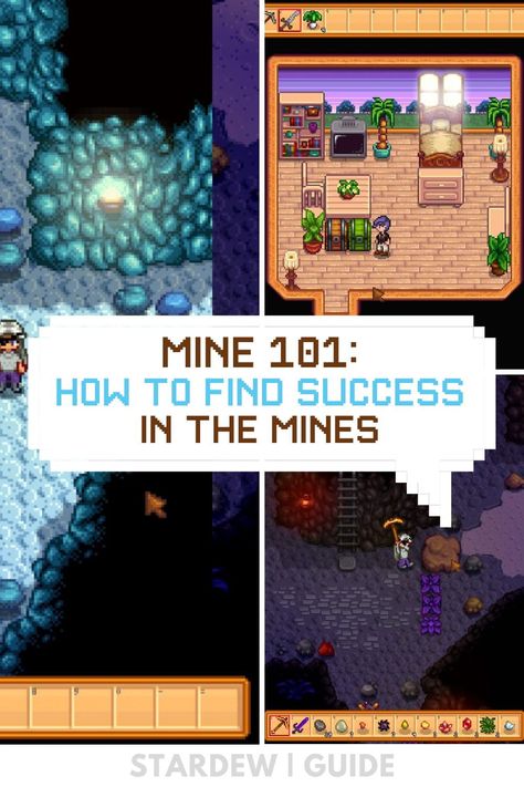 Stardew Mines Guide, Mining Stardew Valley, Stardew Valley Mining Guide, Stardew Valley Mine Levels, Stardew Valley Mining, Stardew Valley Mines, Stardew Valley Tips, Coal Mining, Stardew Valley